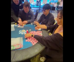 Maria Ho Instagram - It’s another close call for me in my quest to win a World Series of Poker bracelet. 3rd place out of 3,446 entries in the Mystery Millions event here at @wsop Paradise. Focusing on the positives, though, so here are a couple of highlights from the tournament:

-Overall day one chip leader
-Overall day two chip leader
-Final table chip leader
-Won 15 bounties including Jungleman’s bounty (he can’t escape me)
-Really happy with how I played overall

Ultimately, I lost A3<KJ and 44<A9 when the average stack was only about 17bbs. I can’t do much about that. Still hoping for the day when the stars align for me; until then, thanks for the love. 🫶

📸: @PokerNews / Tomas Stacha

#poker #gamergirl #pokerlife #mindsports #travel