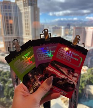 Maria Ho Instagram - High octane scenes from the inaugural F1 Las Vegas Grand Prix. Swipe to hear what kind of music they listen to in the Red Bull Racing garage. 

#pokerlife #formula1 
@pokerstars #redspadepass