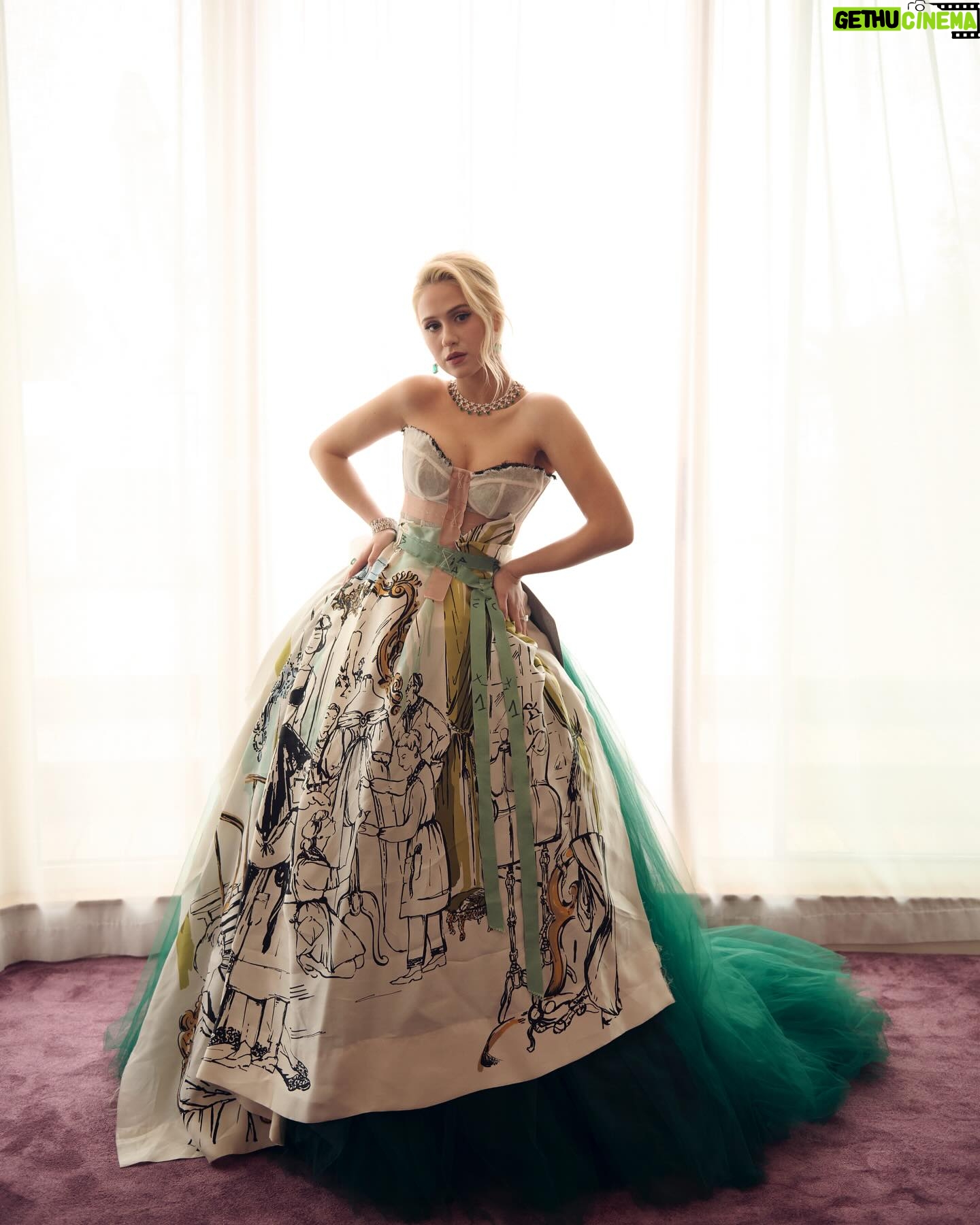 Maria Bakalova Instagram - Ahh… the day of the premiere for The Apprentice at @festivaldecannes was really a dream come true♥️ I’m so happy we got to capture these moments of getting ready with @vanityfair ! Thank you for my incredible team for being with me every step of the way! It’s such a blessing to be having you in my life! I love you so so so much! Photography by the brilliant @mrbertiewatson Styling by my icon: @highheelprncess Hair by my favorite artist: @patrickwilson Makeup by the one and only: @jamesmolloymakeupartist Wearing @dolcegabbana and @chopard was magical @anabzy @tomjeggo @emilygersonsaines @pandora_weldon @publiceyecomms I couldn’t do this without you! Thank you for being not only my extraordinary representatives but also my friends ❤️ Link to the article: https://www.vanityfair.com/hollywood/story/maria-bakalova-channels-ivana-trump-power-styling-for-the-apprentice-premiere-at-cannes-2024