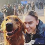 Maria Bakalova Instagram - To be able to promote and have press days for something that you’ve been a fan of for years it’s something really special! #gotgvol3 Guardians of the Galaxy Vol.3 is coming out in just 2 days and I truly can’t wait for all of you to see it and meet Cosmo! She’s a good girl ❤️❤️❤️❤️❤️🐶🚀 💃: @highheelprncess 💄: @kdeenihan 💇‍♀️: @florido 🌞: @skj 💆‍♀️: @traceycunningham1