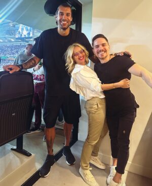 Maria Bekatorou Instagram - Η νίκη γιορτάστηκε σε… πολλά επίπεδα! @pripripri15 @eleftherios_petrounias σας αγαπώ❤️ #anighttoremember #blessed #thankful #olympiacos #champions