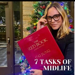 Maria Bello Instagram - The renowned psychiatrist and artist, Carl Jung, helped me consciously enter the PAUSE with his theory of the 7 tasks for crossing over to the second half of life. His Red Book that @patriciaarquette bought me 20 years ago is still on my coffee table. 

I knew a little about Jung. I even had a Jungian therapist at one point for a few years. So when I was at my lowest - in the middle of my menopause before i took the conscious PAUSE - where I could barely smile or look at myself in a mirror - I discovered something of his that changed my whole experience. 

Jung had a theory about the second half of life. He ascertained that mid-life was just as important a transition as birth and death - a crossing over. But no one was talking about it. (And still aren’t). He saw in his clients a disappointment, disillusionment and depression for a few years when they were between the first half of life and the second half. 

So Jung came up with 7 tasks that people need to face in midlife to cross over like a badass as they move through the transition into the second half of life. 

Are you in the midst of crossing over?  Let’s talk about it. 

If you’re interested in buying a copy of The Red Book or any of Jung’s books, please consider shopping from an indie bookshop like I do w/ @harrietts_bookshop #mariasmenopause #midlifemidwife #midlifemidwives