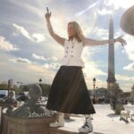 Maria Bello Instagram - Merci @dior and the genius @mariagraziachiuri for having us to your show and letting us play dress up in your glorious clothes. #blessed #grateful @dominiquecrenn Thank You for the lovely photos 📸 @denisguignebourgphotographer @bestimage_agency