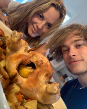 Maria Bello Instagram - So proud of this kid - Not only is he a thoughtful, curious, expansive artist but he’s becoming a hell of a chef too! #nationalsonsday #blessed #whateverloveislove