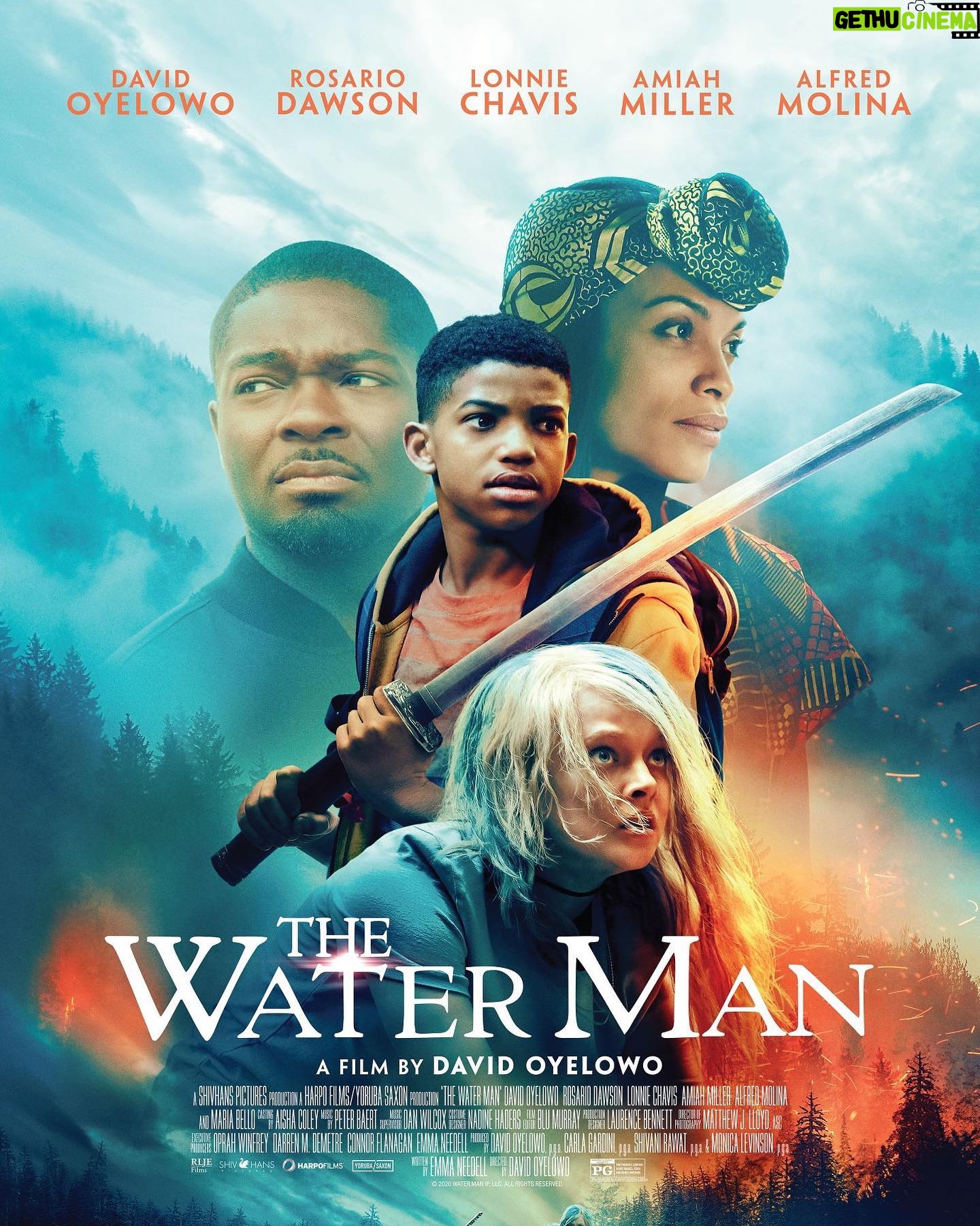 Maria Bello Instagram - I am so proud to have played a small part in this magical film! @thewatermanmovie is a film you want to take your whole family to. In theaters now! Merci @davidoyelowo @oprah @rosariodawson @lonniechavis