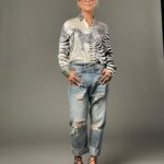 Maria Bello Instagram - So in my PAUSE I also reevaluated my fashion. My usual uniform of jeans with a white button down or a black turtle neck are getting a little old. I still have a ribbed black turtleneck that I bought 22 years ago. Of course a little hole happens now and again at this point. (@lorytailer Thank you for always patching it:). So I was inspired by the costume designer of BEEF @hellyhuang (who was also nominated for an Emmy!)when she added color and prints for my character, Jordan. And I liked it shockingly. I liked it so much that i started to incorporate it into my own wardrobe. I liked how powerful and confident I felt in it. I still wear my uniform most days but in the PAUSE I realized I could embrace the change that comes with age and add another layer that I hadn’t even thought about in the first half of my life. I will never be in a half naked dress as many are wearing on the red carpet these days. They look hot as shit but at my age i don’t want to run around with my panties hanging out! 😂. Play with fashion. It’s fun to stretch in the PAUSE