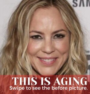 Maria Bello Instagram - Yep, this is AGING. The second photo was taken almost 30 years ago and the first one is now-ish. I hated this now-ish photo during my PAUSE and all of the photos of me with crinkled eyes, smoking lines on my lips and droopy lids. 

That’s all I saw—the imperfections.  I would compare photos Iike these—the old me and the new me, and of course it made me feel horrible about the new me. During my PAUSE I had to dig deep to look at my own judgement and ask, “Who taught me to hate aging? And why?”

Every housewife on tv was seemingly getting younger, so why was I looking older and older? 

And then, flaneusing around Paris one day, towards the end of my PAUSE, I came upon a Gertrude Stein exhibit. She wasn’t young or pretty in a conventional sense, yet she carried herself in the second half of life in a powerful way. 

Picasso painted her in this phase and so did Warhol among many because they saw what I saw when I looked at her—POWER. 

I thought about her face with its creases and carves and her smile that read—“I don’t give a damn,” then I looked at my own face in the mirror, I said out loud, “Own it”. Own your history and age and crinkles and power and POSSIBILITY. You’ve earned it. I said this on repeat whenever I wanted to judge my aging. And that helped get me through the PAUSE. Post your 30 years ago and you now. Own it. Tell me what you like about your new self. #midlifemidwife #secondhalfoflife