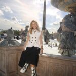 Maria Bello Instagram - Merci @dior and the genius @mariagraziachiuri for having us to your show and letting us play dress up in your glorious clothes. #blessed #grateful @dominiquecrenn Thank You for the lovely photos 📸 @denisguignebourgphotographer @bestimage_agency