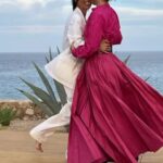 Maria Bello Instagram - We did it! We were so blessed this weekend to celebrate our union surrounded by family and friends. Thank you all so much for being on this journey with us! We promise to Love, to stay curious and to always dance and find joy together. Thank you @montageloscabos For an extraordinary weekend at your fairy tale resort. And @chefxs for the exquisite food! Makeup - @luiscascomakeup Hair - @philipcarreonstyle Stylist - @highheelprncess Dress and suit @Dior Photographer @sandrinegomezphotography Wedding planner - @karlacasillasandco