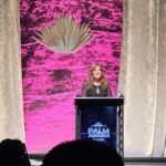 Maria Canals-Barrera Instagram – What a joy it was to present along with your host, @david_barrera ♥️last Sunday @rgvpalmawards! Such amazingly talented high school students. Congratulations!