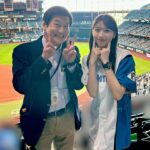 Maria Makino Instagram - ♡ ♡ 🌈山内要一アナウンサー🌈 山内アナに会えました🐰 ヒーローインタビュアー山内アナ🎤💕勝利のアナウンサーです👑 ファイターズ聴くならHBC🎵 🎀 ES CON FIELD HOKKAIDOへ行きました⚾️2024.5.15 ♡ ♡ #山内要一 アナウンサー🌈 #HBCテレビ #HBCラジオ #LOVE新庄 ❤️ #北海道日本ハムファイターズ 🐻🐻🐿🦊 #lovefighters #モーニング娘24 #牧野真莉愛
