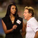Maria Taylor Instagram - My first time working with Saban was a Bama spring game and I was terrified. But somewhere along the way that fear turned into respect. I always wanted to be great when I was working with Saban because I know that’s what he expected of everyone around him. I’ve interviewed him several times, driven him around campus, played horse with him (sad to say he won🤦🏾‍♀️), been fussed at on national television by him, but my favorite moment was being asked to speak to the team and seeing him sit front and center setting the example for his entire squad. The bottom line is Nick Saban made me better, he made hundreds of young men better, and he made college football better. That’s all I have to say about his retirement…SO QUIT ASKIN!!