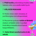 Maria Veitola Instagram - Vappu on hei ovella, nyt meille kuolevaisillekin. Vappua jo viikkoja juhlinut haalarikansa on nimittäin ymmärrykseni tuolla puolen ja ainoa selitys ilmiölle on, että ilmeisesti en osaa pitää hauskaa. 😸 Vappu ei nimittäin ole mikään suosikkijuhlani. Antipatiani tätä sinänsä aivan ihanaa kevään avausta kohtaan liittyy ihmisten käyttäymiseen juhlapyhinä. Kännissä kun sitä tulee tehtyä ja sanottua kaikkea typerää. Vappuun liittyy keskeisesti alkoholin runsas kuluttaminen ja sen myötä vapautunut, jopa sekopäinen käytös. Jospa tämä vuosi kuitenkin olla erilainen? Olen kokenut vapun jo 51 kertaa ja siksi tein muistilistan kaikille juhlijoille. 🌸 Kaiken hauskuuden ja hulluuden keskellä on nimittäin hyvä pitää mielessä muutama perusasia. Nämä muuten sopivat moneen juhlaan. Suosittelen siksikin jakamaan tätä postausta eteenpäin. Turvallisempien ja ihanampien juhlien puolesta, nyt ja aina! 💘