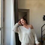 Marie Legault Instagram - Natural light and curtain 🤍📸by @charlotte_bron #behindthescenes #naturalbeauty #photooftheday #lumierenaturelle #feelinggreat #over50model #mannequinseniorfemme #modellife #playful #model #moodoftheday #attitude #barfleur