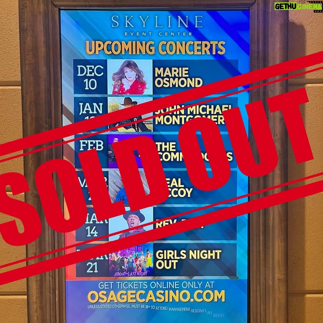 Marie Osmond Instagram - You all are seriously blowing me away!!🥹 We have another sold out show tonight in Tulsa, Oklahoma!🥰💕 Thank you so much for all the love and support on this tour!!💖