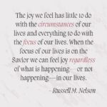 Marie Osmond Instagram - "The joy we feel has little to do with the circumstances of our lives and everything to do with the focus of our lives. When the focus of our lives is on the Savior we can feel joy regardless of what is happening—or not happening—in our lives." - Russell M. Nelson #simplesunday