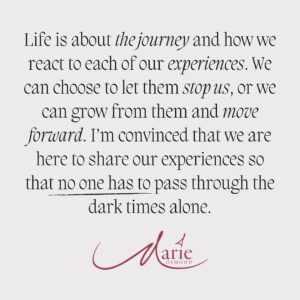 Marie Osmond Instagram - 💖💕Always remember how much I love you!!💕💖

Life is about the journey and how we react to each of our experiences. We can choose to let them stop us, or we can grow from them and move forward. I’m convinced that we are here to share our experiences so that no one has to pass through the dark times alone.

#sundaymessage #inspiration #faith #hope #marieosmond