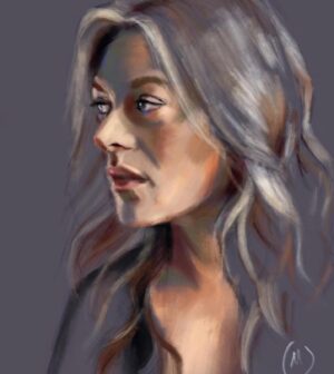Marin Ireland Instagram - Totally blown away by this gorgeous fan art by @whistlebinky …I’ve never looked better. So deeply flattered. (Based on a photo by the inimitable @joanmarcus). Thank you 💜