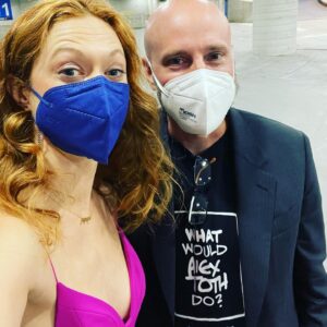 Marin Ireland Instagram - Fangirled hard over @briankvaughan because he deserves it and because that is one what does at @newyorkcomiccon (thank you @andrewgelwicks for making sure I looked cute while meeting this real-life superhero)