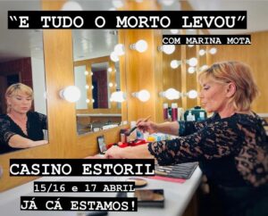 Marina Mota Instagram - À vossa espera 🥰
Só este fim de semana ❤️
@erikamotacunha_oficial @marisacarvalho86 @ruipintodesa @nunnopires @wowhertzep @carlafavinha_ @artfeist.pt @clubefasmarinamota @vilagale @casino.estoril
#teatro #sorrisos #aculturaesegura