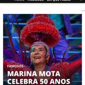 Marina Mota Instagram - O tempo passa 😃
50 ANOS DE CARREIRA 
Grata por continuarem comigo
❤️