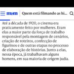 Marina Person Instagram - Eram as diretoras mulheres a maioria quando o cinema foi inventado. Eu só fui descobrir isso muito tempo depois que saí da faculdade. Aqui um trechinho do que falei no Women to Watch, evento q participei na semana passada. Recomendo dois filmes pra quem se interessar: “Be Natural- a história não contada de Alice Guy-Blachè” e “A Mulher Criou Hollywood”. Tem a minha TED X também (que apesar de um pouco defasada nos números-gravei em 2020-, permanece atual)-No YouTube. Obrigada @luhmaza e @mariyoussef2, pela companhia no painel, ao fotógrafo @maquinadafoto e à Meio&Mensagem, Lidia e Regina e equipe pelo convite.