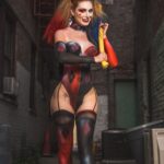 Marina Valmont Instagram - I’m a few cards short of a deck but you still wanna play right? 🃏 Credit to 🎨 Body Paint Art @fernello 📸 @alxguzmanphotography #halloween #cosplay #harleyquinn #halloweenbodypaint #dccomics