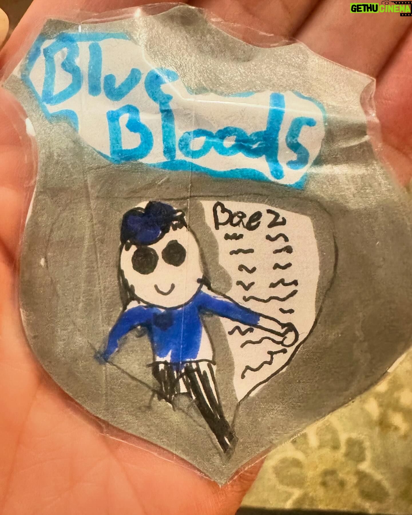 Marisa Ramirez - 6.5K Likes - Last day of Blue Bloods! I don’t have the words yet to express my joy or my sadness but at least I have a homemade sticker shield from Violet to replace the one I had to give back to props today. The sweetest….