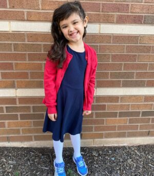 Marisa Ramirez Instagram - Second day of #kindergarten  First day was amazing she said!  Placing my trust in so many uncertainties is beyond difficult but as long as she continues to smile, it is all worth it.  #momlife #schooluniform #grateful #happykidhappymom
