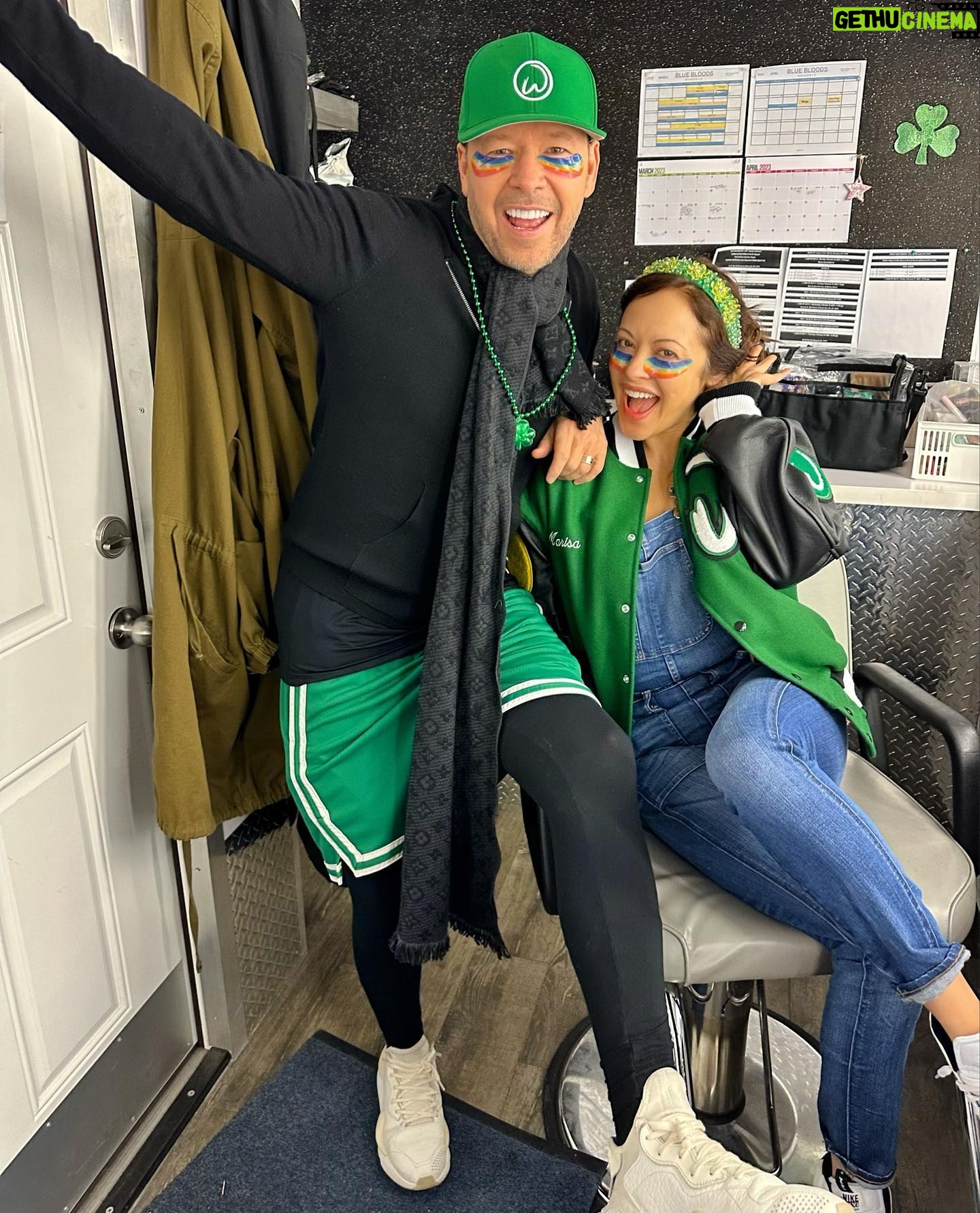 Marisa Ramirez - 8.4K Likes - “May you have all the happiness and luck that life can hold and at the end of your rainbows may you find a pot of gold” Happy St. Patrick’s Day ☘️ This was us at 6am 🤣 now off to find that green beer! @cbstv @bluebloods_cbs #luck