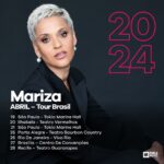 Mariza Instagram - 🇧🇷 BRASIL 🇧🇷 💚 ABRIL É NOSSO 💚 Estou de regresso, vou revistar temas de toda a minha carreira, incluindo pela primeira vez para vocês temas do disco de tributo a Amália Rodrigues gravado aí no Rio de Janeiro com a produção do nosso Maestro Jaques Morelembaum @morelenba1 e ainda temas originais do meu próximo disco que se chama Amor que estará disponível no final de 2024. Por tudo isto e muito mais gostava muito de contar com a vossa presença e aqui fica o convite. Espero por todos em Abril em São Paulo, Ilhabela, Porto Alegre, Rio de Janeiro, Brasilia e Recife. Espero por todos! Até já!