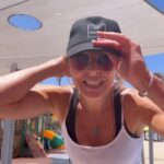 Marla Maples Instagram – ☀️ Making the early morning workouts fun 🤩 Managed to be playful on the playground and give the legs and arms a strengthening treat with a beautiful view of the #mediterraneansea ❣️yay!!