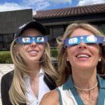 Marla Maples Instagram - Looking up and going in with my girl 💛 🌓✨🙏✨ 💛 #solareclipse2024