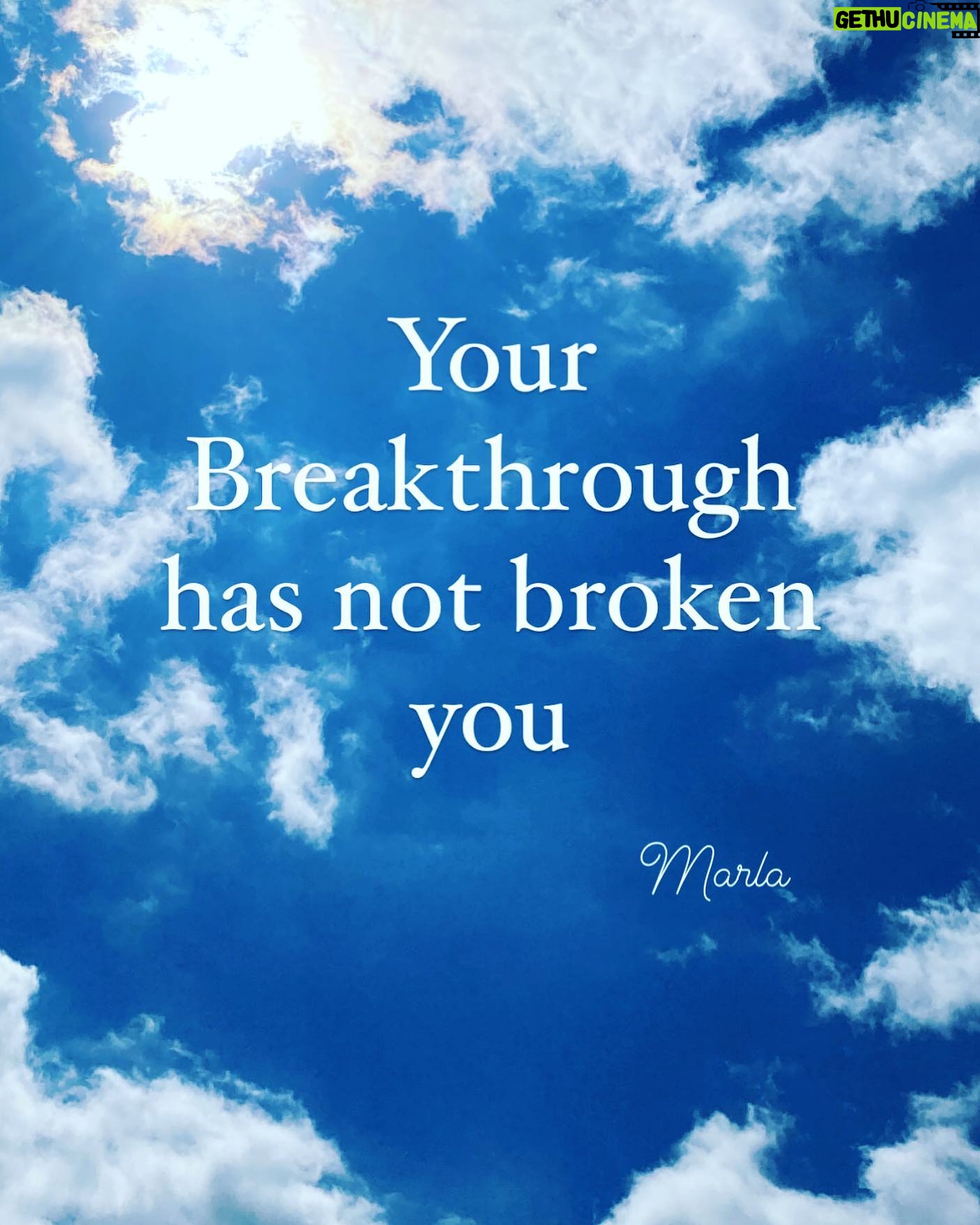 Marla Maples Instagram - These words came through me for my father this morning, during a difficult moment he was experiencing He smiled 🥰 Sometimes we just have to change our viewpoint. The sky above me called out to me to breathe, and I took this photo to share with you ☀️🙌
