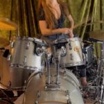 Marlhy Murphy Instagram - a lil flashback #sundaydrumday what other SOAD songs should I cover?🧡⚒️ #drummer