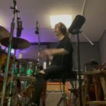 Marlhy Murphy Instagram - a lil bts of me recording the drums for “debbie downer”, had so much fun playing this one if u can’t tell haha🧡⚒️ #sundaydrumday #drummer