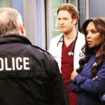 Marlyne Barrett Instagram - Maggie Will at it again - tonight’s gonna be a good one! Me and the G-Dawg himself @nickgehlfuss . @nbconechicago @wolfentertainment #nbc #chicagomed #onechicago
