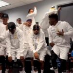 Marlyne Barrett Instagram - These guys…Love the warm up!. Watch till the end. How did he do that?? #celebration #teammates #warmup #repost @wafflekozik #brooklynnets