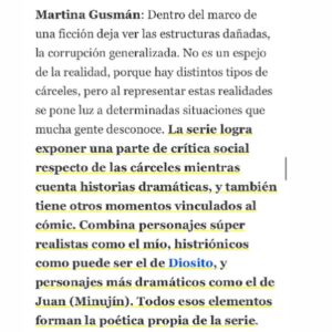 Martina Gusmán Instagram - ▶️

¡Buen Domingo Marginales!

¡Día perfecto para maratonear!
Poné ▶️ #ElMarginalIV 🤙🏽

@chenetflix 
@netflixlat 
@netflixes 

@undertransmedia 
@telemundo 
@lanacioncom 

@theremakenet