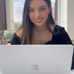 Marwa Karam Instagram - Hey guys 💕 I wanna introduce you to my all-new Microsoft Surface Go 2 Laptop. No matter where, I always get crystal clear video and audio quality. My favourite feature is the 13- hour battery life that keeps up with my apps and social media requirements. Which one is your favourite feature? Let me know. 📍Shop now from Jumbo.ae or Jumbo Stores.