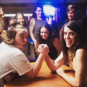 Mary Holland Instagram - 💪✨GOLDEN ARM IS STREAMING NOW ON @hbomax!✨💪 It’s a buddy comedy set in the world of competitive women’s arm-wrestling! This movie is full of heart, humor, and biceps, everything you could ever want in a movie! Go check it out on HBOMAX now 🎉🎉🎉