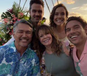 Mary-Margaret Humes Instagram - Magical memories here in #Hawaii while filming “Two Tickets To Paradise” for @hallmarkchannel 🎬  I seriously love you guys 🙏❤️Aloha❤️🙏@ryanpaevey @ashleywilliamsandcompany @petertogawa @cousin_cody
