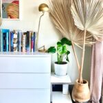 Mary Padian Instagram - Found these great dried palm leaves today on the side of the street! Goes perfect in my living room corner. Trash was a treasure today! And even better - it rained today in Dallas so didn’t have to wash them just dried the leaves with a blow dryer! #trashtotreasure #keuhl #palmleaves #homedecor #marysfinds #treasures