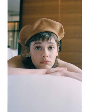 Mathilde Warnier Instagram - Another picture of myself with a beret shot by @alinaasmus for @cap74024 
styled by @donatellamusco ➰ @ysl 
hair by @simoneprusso
amour @antoniomoscogiuri