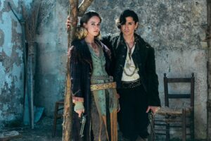 Matilda Lutz Instagram - Myself and quel brigante di mio marito 💙💜 @giulioberanek #BRIGANTI #outsoon 📷 @francesco_berardinelli