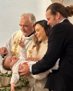 Maya Stojan Instagram - What a beautiful experience christening our baby boy in an old Swiss church full of history. I love knowing that Jesus will be with Leo on this journey. 
A huge thank you to his Godfather @davidbrenner for making it all the way from San Diego and to his Godmother @sicuranzaluisa who’s been my best friend for over 30 years! 
Cheers to my loving husband @toddclever for being open minded to my spiritual beliefs and being bold enough to read a passage in french in front of everyone (he doesn’t actually speak the language)! 
And a massive thank you to my parents for organizing it all. It truly was very special! ♥️🙏🏽