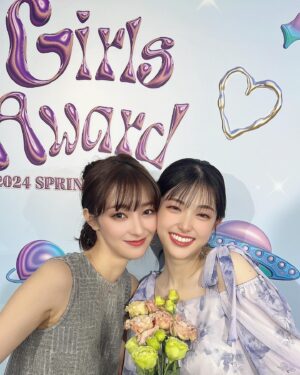 Mayu Miyamoto Instagram - 🖤🤍🩷
#girlsaward #evris #thankyou