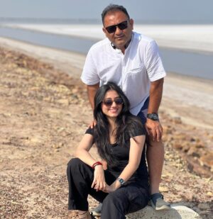 Mazel Vyas Instagram - Happy Birthday to the incredible man who’s been my constant cheerleader, understanding my desires and respecting my choices. Always by my side, you’re not just my father but also my trusted travel buddy with whom I share the same music taste. Your influence is so strong that I can’t resist borrowing your T-shirts and never returning them. You’re the reason I enjoy playing tennis, and I insist on using only your racket, with you as my exclusive ball feeder. May you remain as vibrant, healthy, and joyful as ever. Here’s to making you as happy as you’ve made me. Happy birthday to the lion of this cub! Happy birthday Daddy @sunilvyas_barodatennis ♥️ I love you ✨
