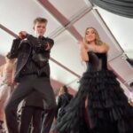 McKenzi Brooke Instagram - matching fits!🖤 @merrickhanna #grammys #dance