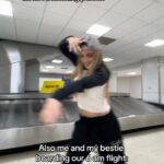 McKenzi Brooke Instagram - Early morning flights just hit different 😂 @nickbencivengo @spiritairlines #dance #friends #bestie #airport #flight #music4miles
